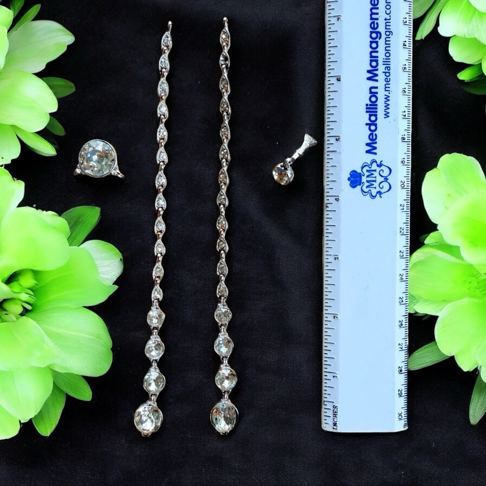 BOGOFF Rhinestone Jewelry Parts 4 Piece Lot